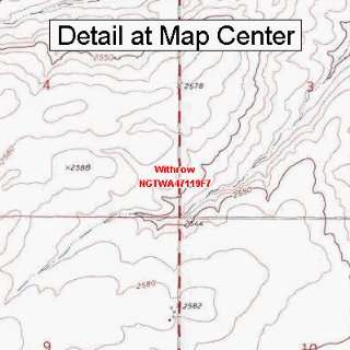   Topographic Quadrangle Map   Withrow, Washington (Folded/Waterproof