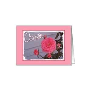  Blank Note For Cousin Pink Flower Floral Card Health 