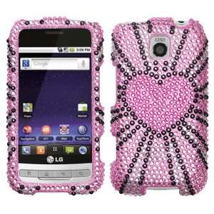  Fervor Heart Diamante Protector Faceplate Cover For LG 