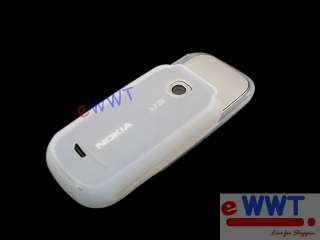 for Nokia 7230 Slide * New White Silicon Silicone Skin Soft Cover Case 