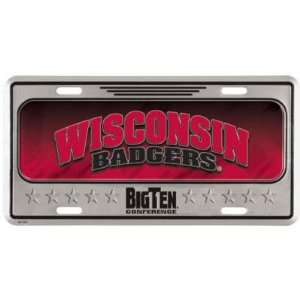   Wisconsin Badgers Official Logo Metal License Plate