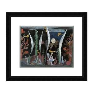   Klee Framed Art Landscape with Yellow Birds Abstract