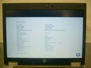 HP EliteBook 2540p Core i7 2.13GHz 2GB Ram No Hard Drive  