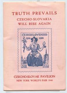 1940 WORLDs FAIR CZECHOSLOVAKIA PRE CANCEL STAMP SHEET  