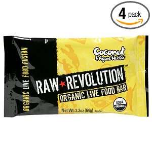 Raw Revolution Bar, Coconut Agave Gluten Free Dairy Free, 2.2 Ounce 