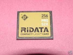 256MB CF RIDATA PRO Flash Memory card CompacFlash 52X  
