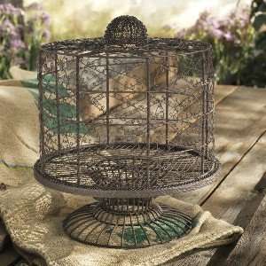  French Wire Cake Stand with Dome