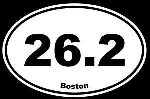 26.2 MARATHON BOSTON Vinyl Decal Car Window Sticker NEW  