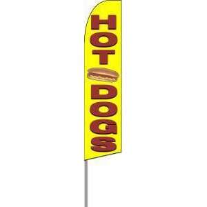 Hot Dogs Extra Wide Swooper Feather Flag