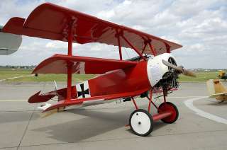 Historical Fighter Aircraft WW1 German Fokker Dr I Triplane Red Baron 