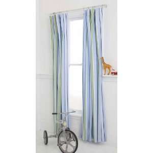   Blue Preppy Stripe Window Panel from Whistle & Wink 
