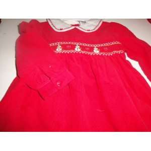  Young Land Red Corduroy Holiday Dress Size 2T Baby