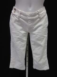 FOR ALL MANKIND White Tab Waist Cropped Jeans Sz 28  