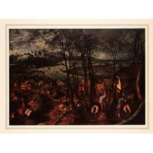  1937 Tipped In Print Flemish Painter Pieter Brueghel 
