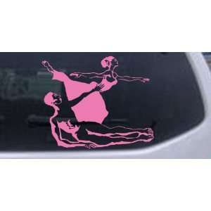 Couple Ballerinas Dancing Silhouettes Car Window Wall Laptop Decal 