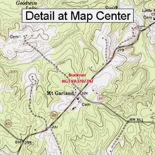   Topographic Quadrangle Map   Buckner, Virginia (Folded/Waterproof