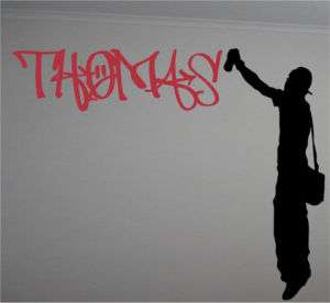 Graffiti Artist Custom Name Boys Teen Wall Decor Decal  