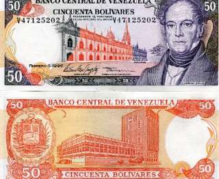 VENEZUELA 50 Bolivares 1998 P 65f UNC lot 10 pcs  