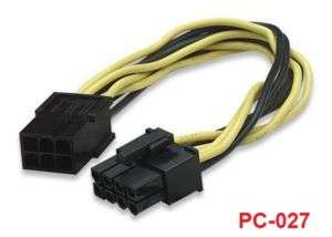 Pin (2x3) PCI E to 8 Pin (2x4) PCI E Cable, PC 027  