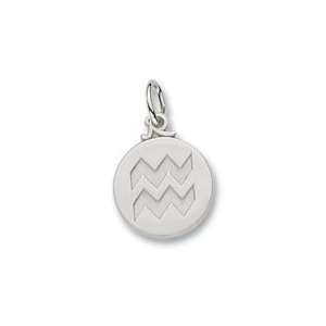  Aquarius Charm in White Gold Jewelry