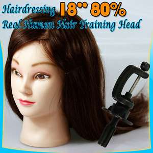 18 Hairdressing SALON TRAINING HEAD 80% Real Long Hair  