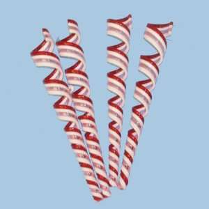   of 48 Peppermint Twist Red/White/Pink Icicle Ornaments