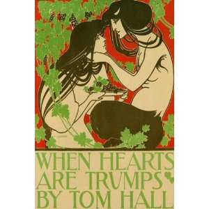  WHEN HEARTS ARE TRUMPS BY TOM HALL VINTAGE POSTER REPRO 