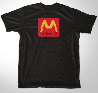 McDonalds Fanny Funny Stag T Shirt (S M L XL XXL/Black)  