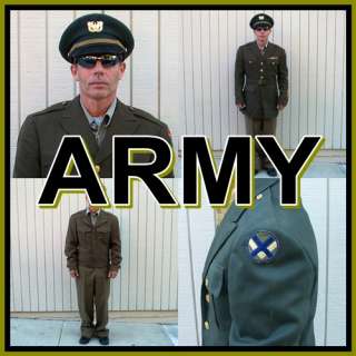   Military OFFICERS UNIFORM GROUP Jackets +++ World War 2 U.S. Vintage