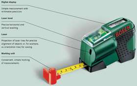 Bosch PMB 300L Digital Laser Tape Measure 3165140413473  
