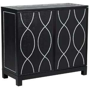  Cabrini 2 Door Black Cabinet