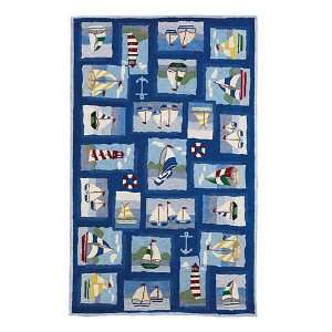  Sailboats and Lighthouses Rug, 2´ x 3´