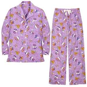 NEW World of Disney Flannel Womens Pajama Set S M L XL  