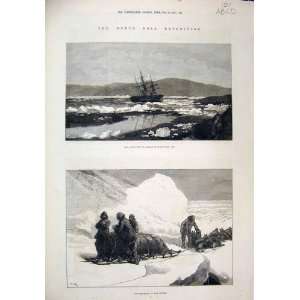   1876 North Pole Expedition Discovery Bay Ships Funeral