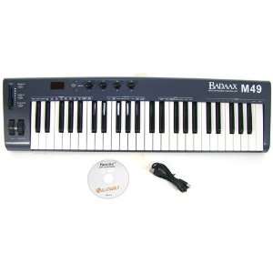  New Badaax Mp49 Midi Keyboard Controller Musical 