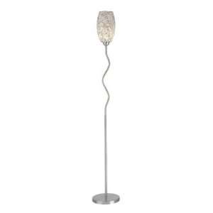  Calix White Glass Floor Lamp