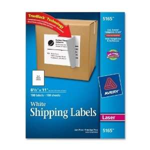  Address Label, Jam Free, 8 1/2x11, White, 100/Box 