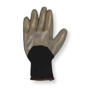  Nitrile Foam Palm Coated Gloves Glove,Palm Coated,Blk/Gray 