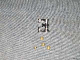 Silver Alphabet Concho Letter E With Screws 3/4 New  