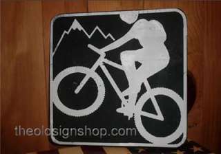 Mountain Bike Wood Sign Marker off road Sign BLK  