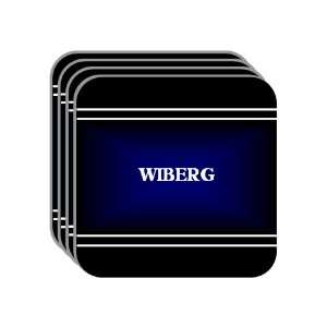 Personal Name Gift   WIBERG Set of 4 Mini Mousepad Coasters (black 