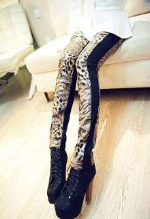 New Korea Women Thicken stylish leopard PU leather CML6213 Leggings 