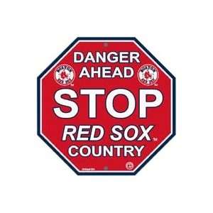   Plastic Stop Sign Danger Ahead Red Sox Country