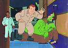 GHOSTBUSTERS ANIMATION ART PROD CEL PAINTED BACKGROUND