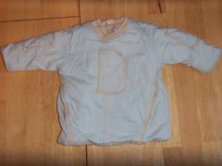   BOURGET Quilted Blue Boutique SNOW SUIT Bunting SHIRT 0 3 Newborn K336