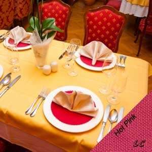 6 Each 90x90 Hot Pink Wholesale Tablecloths Elegance Side 