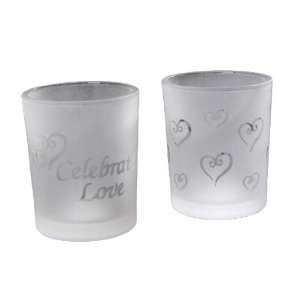  Darice 1405 72 Victorian Lynn, Frosted Candle Holder, 2 