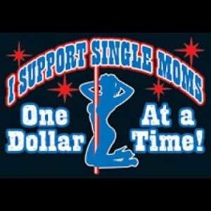 SUPPORT SINGLE MOMS 1 DOLLAR AT A TIME FUNNY TEE S 3X  