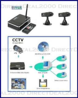 4CH USB CCTV DVR + 2 x Wireless Rechargeable Pinhole  