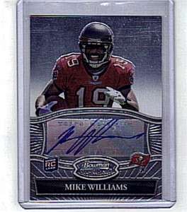 MIKE WILLIAMS RC AUTO 2010 BOWMAN STERLING  
